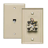 Allen Tel AT216-4LP Work Area Outlets - Flush Mount Wall Jack Large